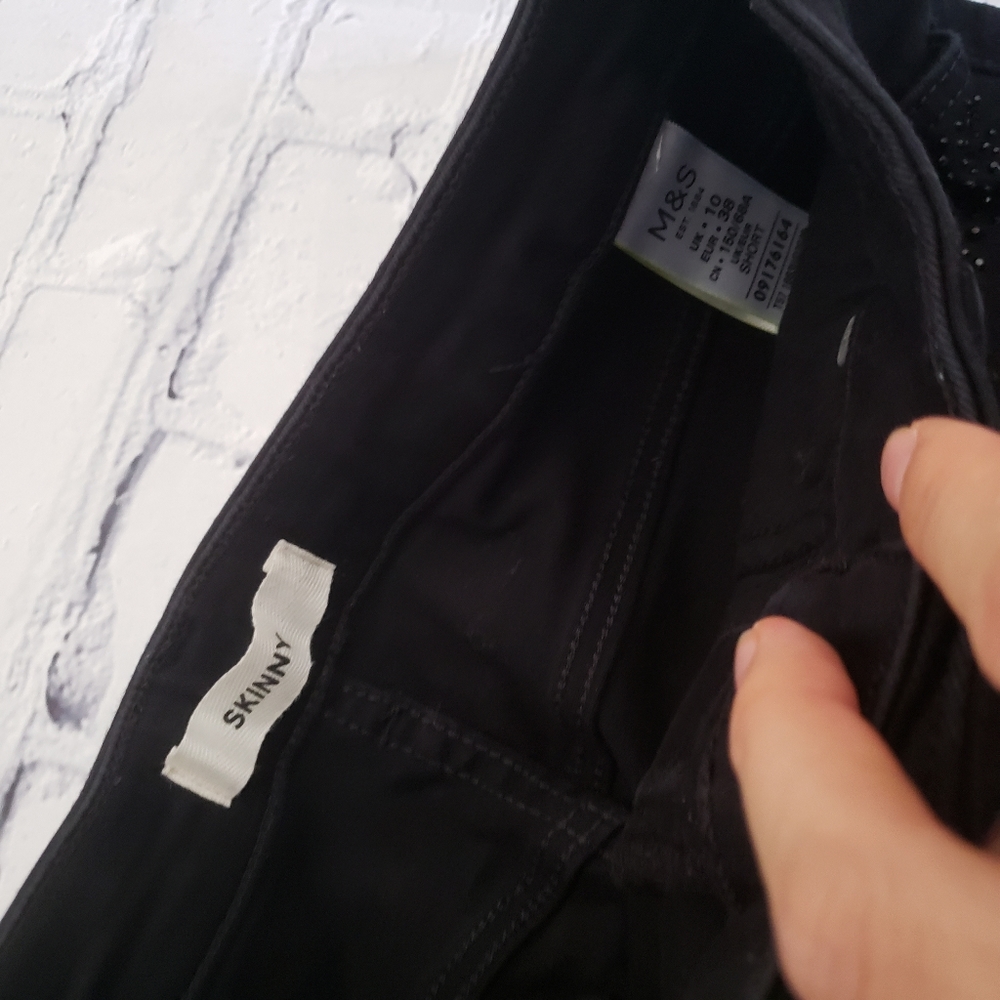 High-waisted Rhinestone Jeans - Picture 4 of 4